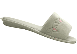 Ladies Embroidered Open Toe Slipper