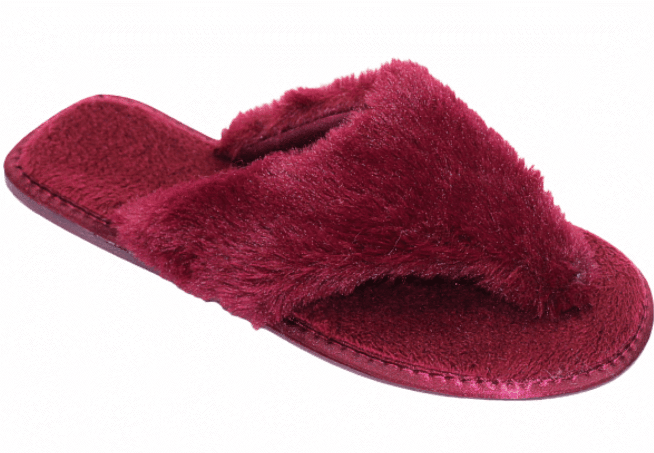 Ladies Fluffy Thong Slipper The Little Slipper Company