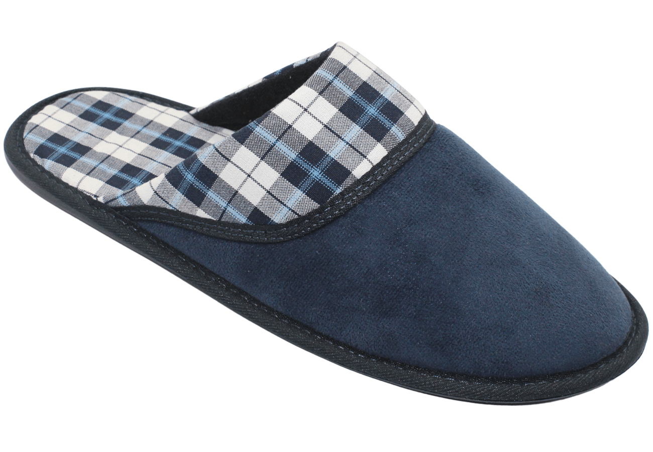 Men's Checked Collar Mule